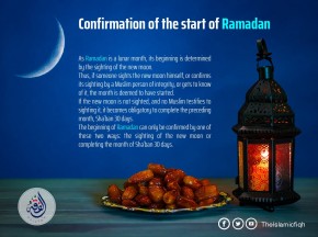 Confirmation of the start of Ramadan