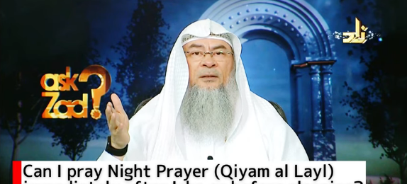 Can I pray night prayers (Qayam Al Layl) immediately after Isha or before sleeping?