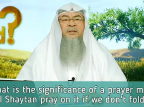 Is there any significance of Prayer Mat, Is it Sacred? Will Satan pray on it if we don't fold.