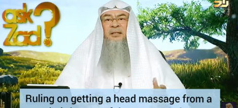 Ruling on getting a head massage from a hairdresser of the same gender