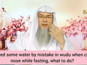 Swallowed some water by mistake when rinsing nose in wudu while fasting, what to do?