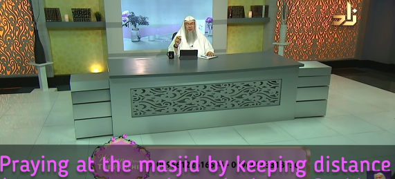 Praying in the masjid by keeping distance between people