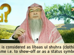 What is Libas ul shuhra? (clothing of fame i.e to show off or as a status symbol)