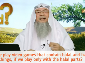 Playing video games that has halal & haram things