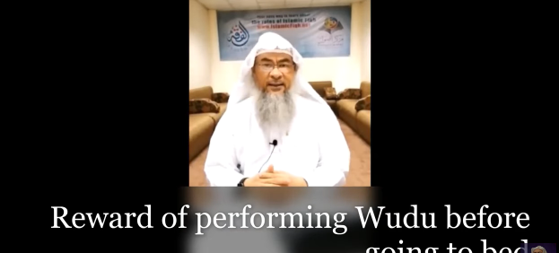 Reward of performing wudu before going to bed