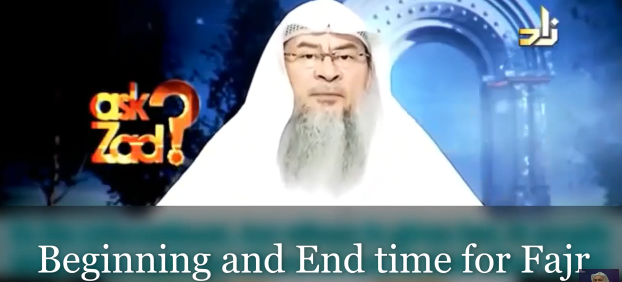 Beginning and end time for Fajr