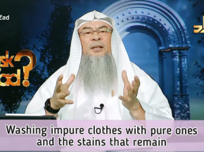 Washing impure clothes with pure ones & stains that remain