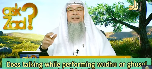 Does talking while performing wudu or ghusl invalidate it?