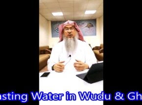 Wasting water in wudu and ghusl