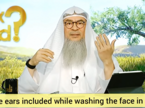 Are ears included when washing face in wudu? Concentrating on minute, tiny details!