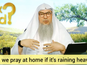 Can we pray at home if its raining heavily?