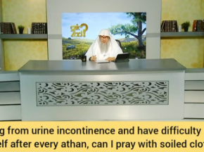 Urine incontinence, difficulty cleaning myself, can I pray in those dirty clothes?