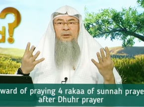 Reward of praying 4 rakahs of sunnah prayers before & 4 rakahs after Dhuhr