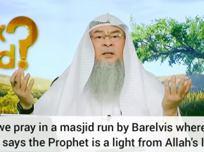 Can I pray in Barelvi Masjid where Imam believes Prophet is created from Allah's Light (Noor)?