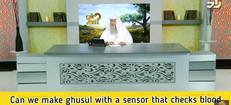 Ghusl or Wudu with a sensor that checks diabetes