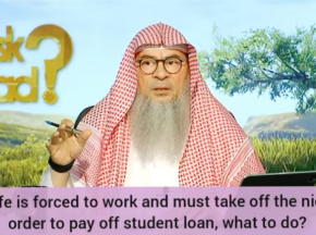 She is forced to work & must take off her niqab to pay off student loan, what to do?