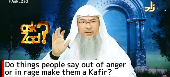 Do things people say against Islam when angry make them kafir?