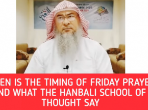 What time is the Friday prayer & What is the opinion of Hanbali school of thought?