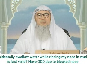 Swallowed water while rinsing mouth & nose in wudu, is fast valid? OCD due to blocked nose assim