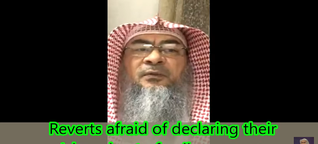 Reverts afraid of declaring their Islam due to family pressure