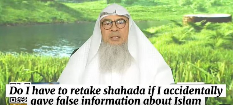 Do I have to redo Shahada if I unintentionally gave wrong information about a ruling