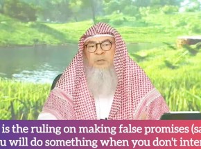 Making false promises (saying that you'd do something when you intend not to) #Assim
