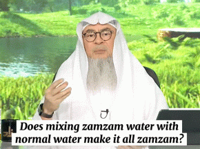 Does mixing zamzam water with normal water make it all zamzam? #assimalhakeem
