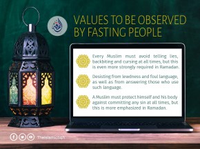 Values to be observed by fasting people