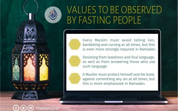 Values to be observed by fasting people